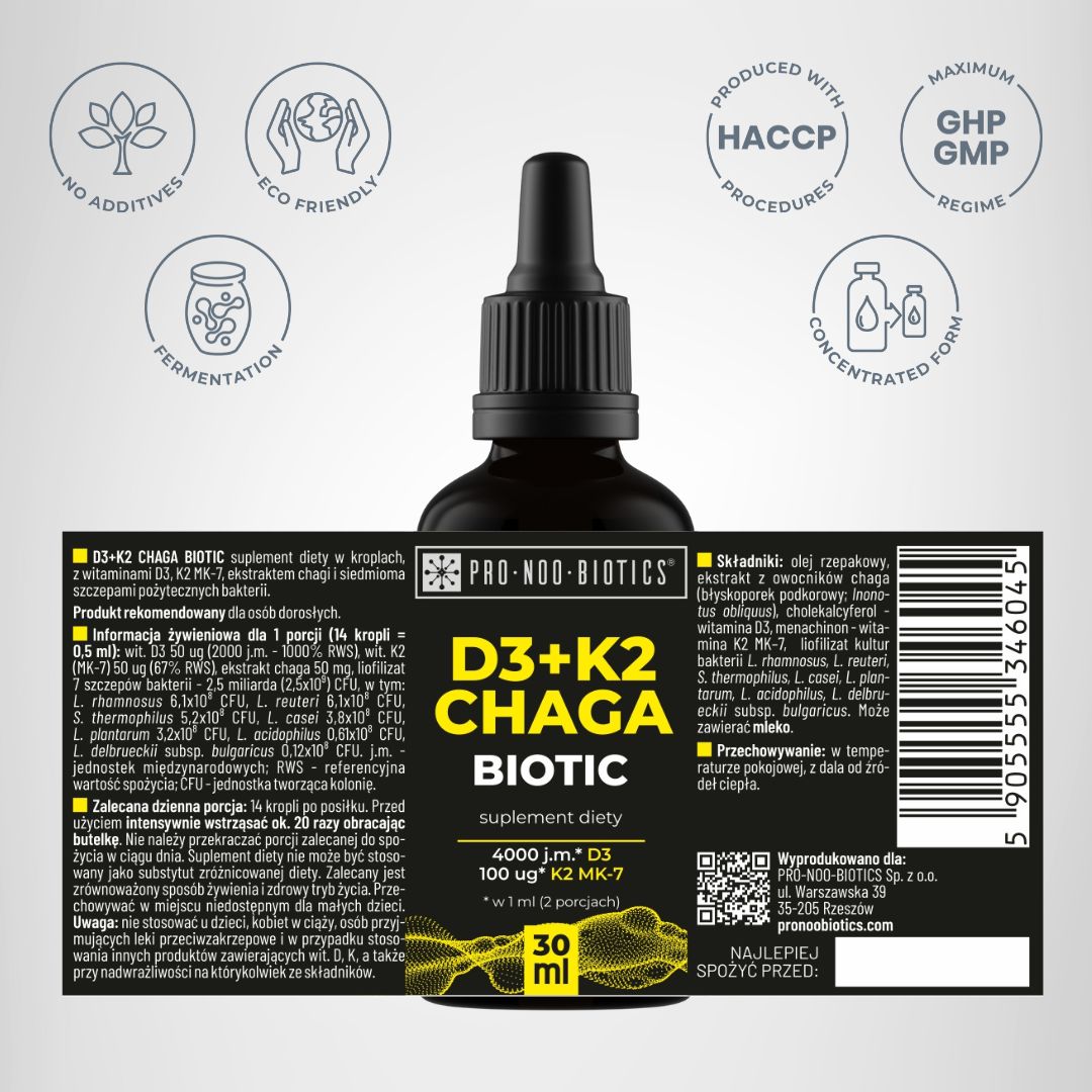 D3+K2 CHAGA BIOTIC - połączenie nowej generacji