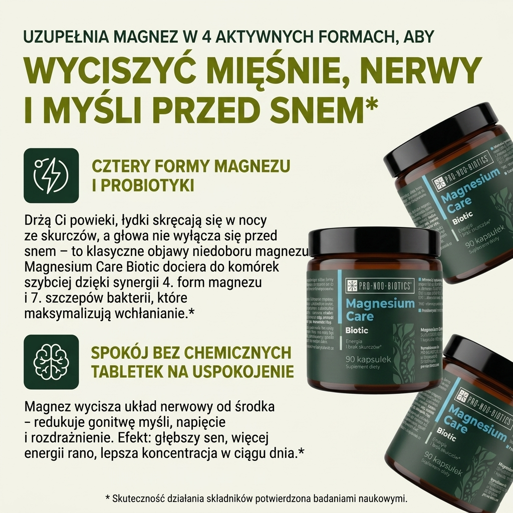 MAGNESIUM CARE BIOTIC - Energia i brak skurczów
